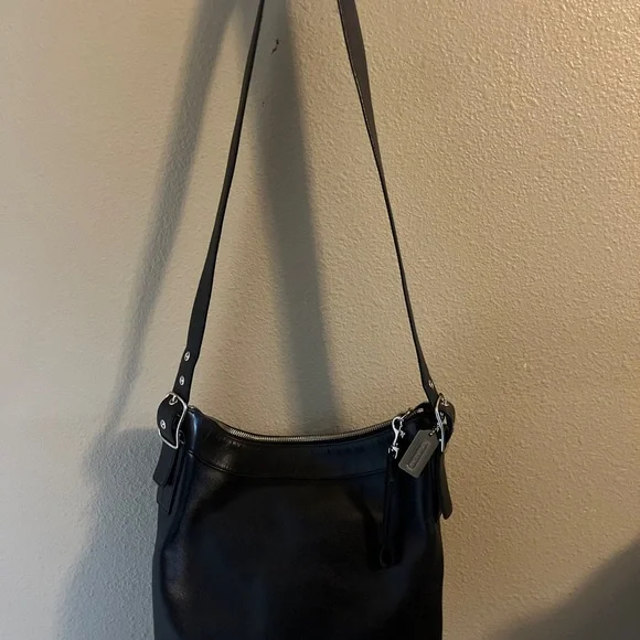 Vintage coach legacy Black Leather cross body Bag - Picture 4 of 9